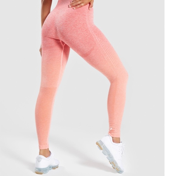 Gymshark Ombré Seamless Leggings- Peach Coral - Picture 6 of 6